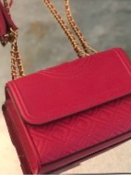 Tory Burch Handbags - Tory Burch Red Quilted Chain-Handle Crossbody